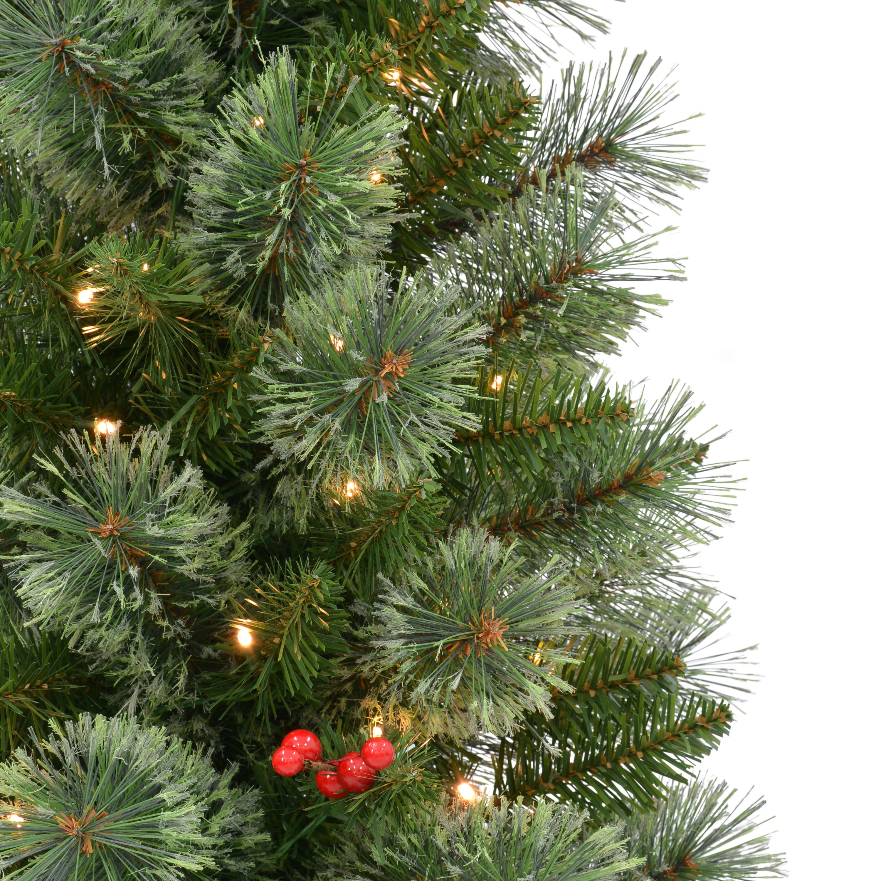 5-Piece Pre-Lit Christmas Décor Set Featuring 2 Trees, 1 Wreath, and 2 Garland